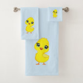 Cute Chick on Light Blue Bad Handdoek (Insitu)