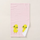 Cute Chick op lichtroze badhanddoekenset Bad Handdoek (Handdoek)