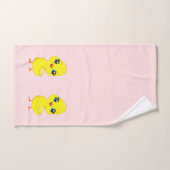 Cute Chick op lichtroze badhanddoekenset Bad Handdoek (Handdoek)
