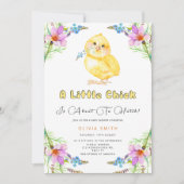 Cute Chick Over naar Hatch Baby shower Kaart (Voorkant)