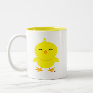 Cute Chick Smile Coffee Mok