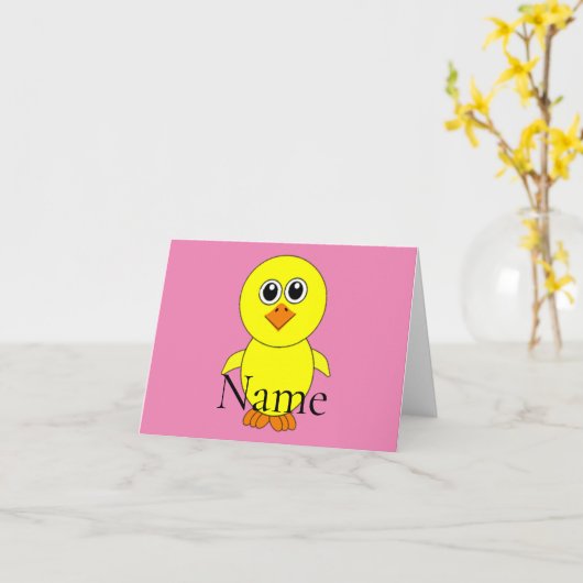 Cute Chick Thunder_Cove Kaart (Gele Bloem)