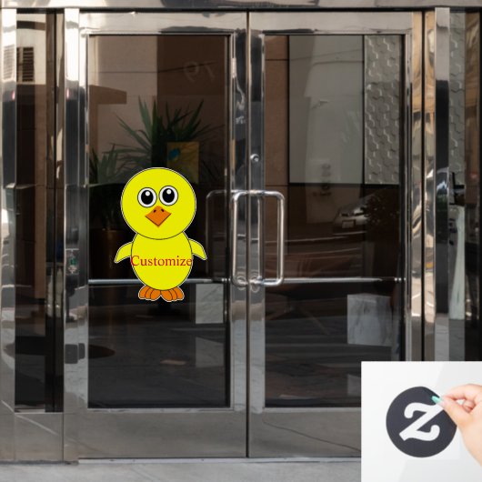 Cute Chick Thunder_Cove Raamsticker (Kantoordeur)