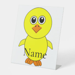 Cute Chick Thunder_Cove Reclamebord Met Voetstuk