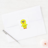 Cute Chick Thunder_Cove Vierkante Sticker (Envelop)