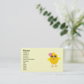 Cute Chick Visitekaartje (Staand voorkant)