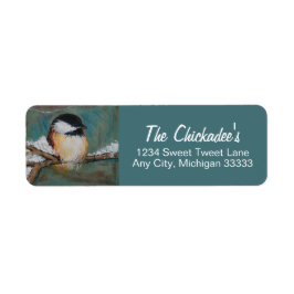Cute Chickadee Art Etiket