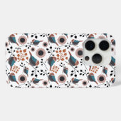 Cute Chickadee Bird Berries Flowers Case-Mate iPhone Case (Achterkant (horizontaal))