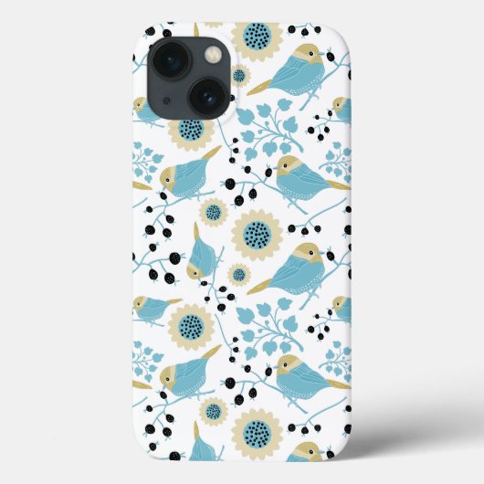 Cute Chickadee Bird Pattern Art Case-Mate iPhone Case (Achterkant)