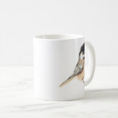 Cute Chickadee Bird Waterverf Art Coffee Mok (Voorkant rechts)