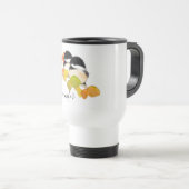 Cute Chickadee Birds Personalised Travel Mug Reisbeker (Voorkant rechts)