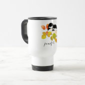 Cute Chickadee Birds Personalised Travel Mug Reisbeker (Voorkant links)