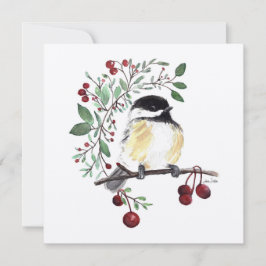 Cute Chickadee Painting Kaart