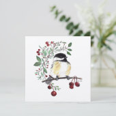 Cute Chickadee Painting Kaart (Staand voorkant)