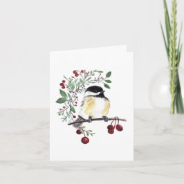 Cute Chickadee Painting Kaart