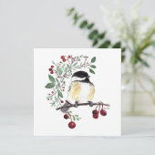 Cute Chickadee Painting Kaart (Staand voorkant)