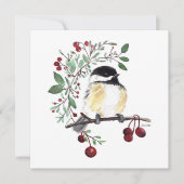 Cute Chickadee Painting Kaart (Voorkant)