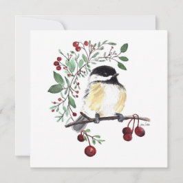 Cute Chickadee Painting Kaart