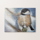 Cute Chickadee Painting Legpuzzel (Horizontaal)