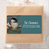 Cute Chickadee Song Bird Art Label (Insitu)