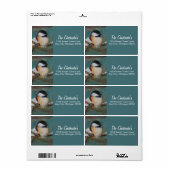 Cute Chickadee Song Bird Art Label (Full Sheet)