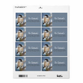 Cute Chickadee Song Bird Winter Painting Label (Full Sheet)