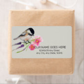 Cute Chickadee Waterverf Art Label (Insitu)