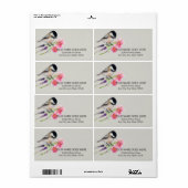 Cute Chickadee Waterverf Art Label (Full Sheet)