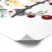 Cute Chickadee Waterverf Art Print (Hoek)