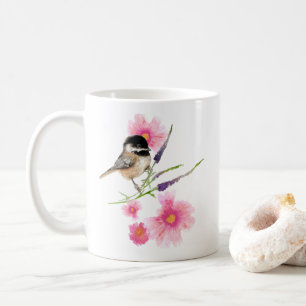 Cute Chickadee Waterverf Artwork Koffiemok