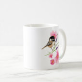 Cute Chickadee Waterverf Artwork Koffiemok (Voorkant rechts)