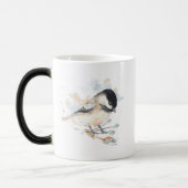 Cute Chickadee Waterverf Magische Mok (Links)