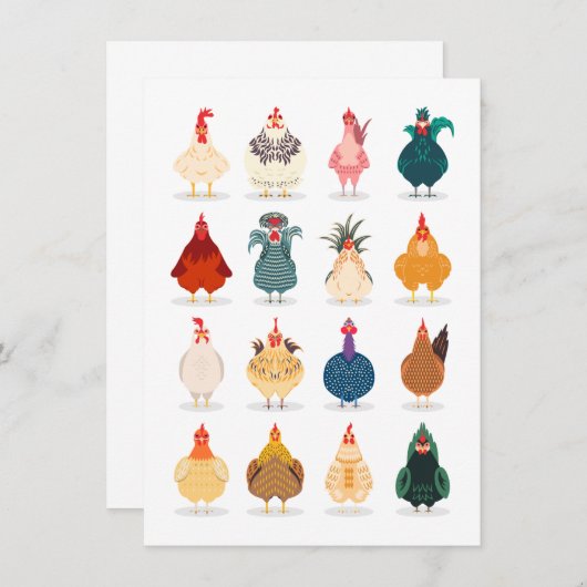 Cute Chicken Aankondiging (Voorkant / Achterkant)