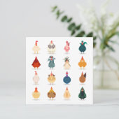 Cute Chicken Aankondiging (Staand voorkant)