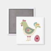 Cute Chicken and the Egg Magneet (Voorkant / Achterkant)
