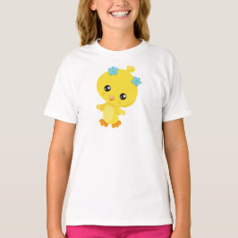 Cute Chicken, Baby Chicken, Chick, Flowers T-shirt