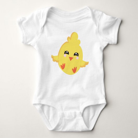 Cute Chicken, Baby Chicken, Little Chicken, Chick Romper (Voorkant)