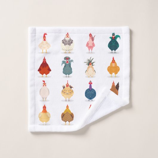Cute Chicken Bad Handdoek (Wasdoekje)