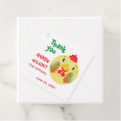 Cute Chicken Ball Rustic Farm Party Animal Bedankjes Labels (In situ)