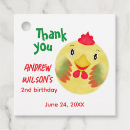 Cute Chicken Ball Rustic Farm Party Animal Bedankjes Labels