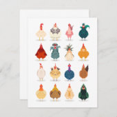 Cute Chicken Bedankkaart (Voorkant / Achterkant)