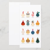 Cute Chicken Bedankkaart (Voorkant / Achterkant)