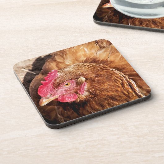 CUTE CHICKEN BIER ONDERZETTER (Linkerzijde)