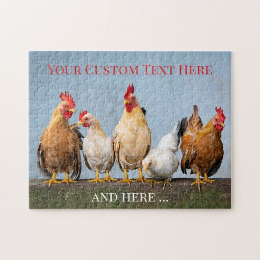 Cute Chicken Boerderij Birds Puzzle Legpuzzel (Horizontaal)