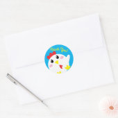 Cute Chicken Boerderij Kind 1st Birthday Party Har Ronde Sticker (Envelop)