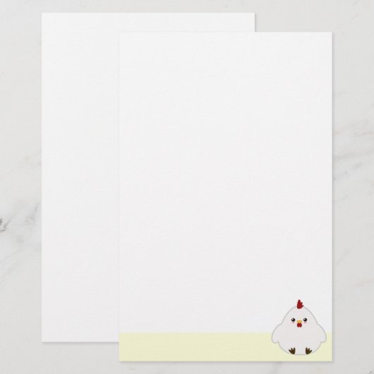 Cute Chicken Briefpapier (Voorkant / Achterkant)