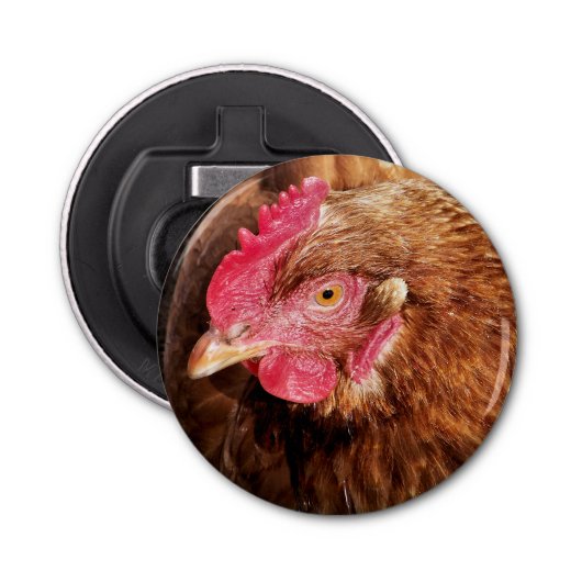 CUTE CHICKEN BUTTON FLESOPENER (Voorkant)