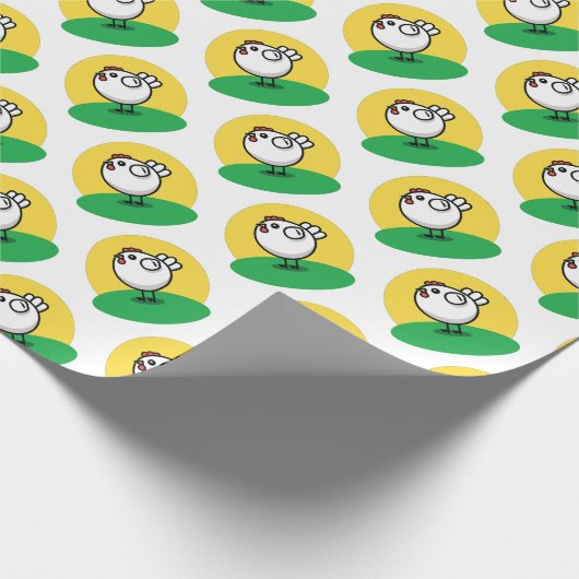 Cute Chicken Cadeaupapier (Hoek)