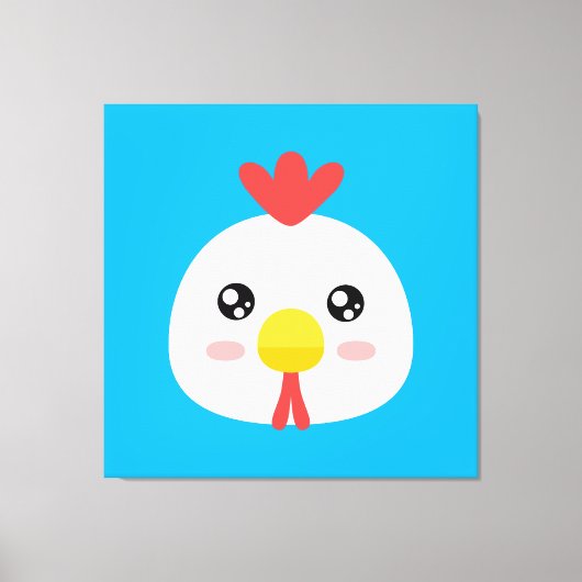 Cute Chicken Canvas Afdruk (Voorkant)