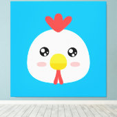 Cute Chicken Canvas Afdruk (Insitu (Houten vloer))